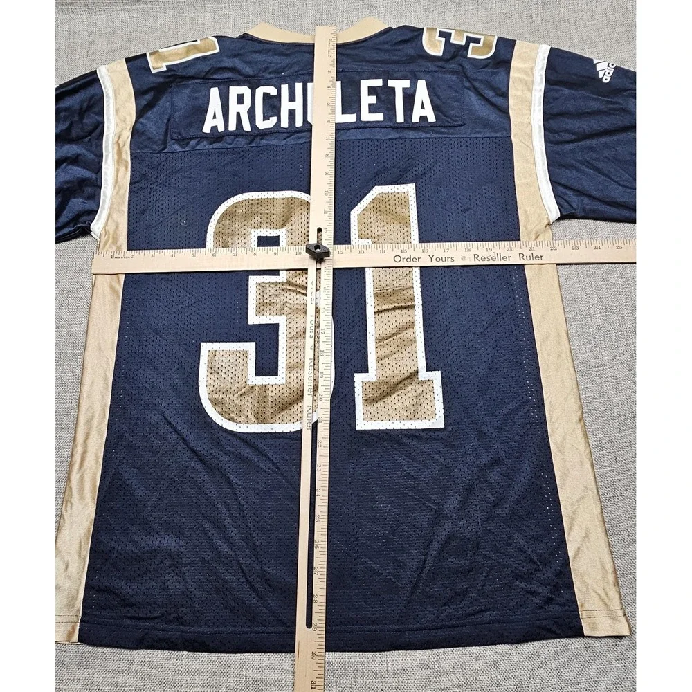 Vintage St. Louis Rams Jersey Mens Medium Blue NFL Football Archuleta 31 Adidas
